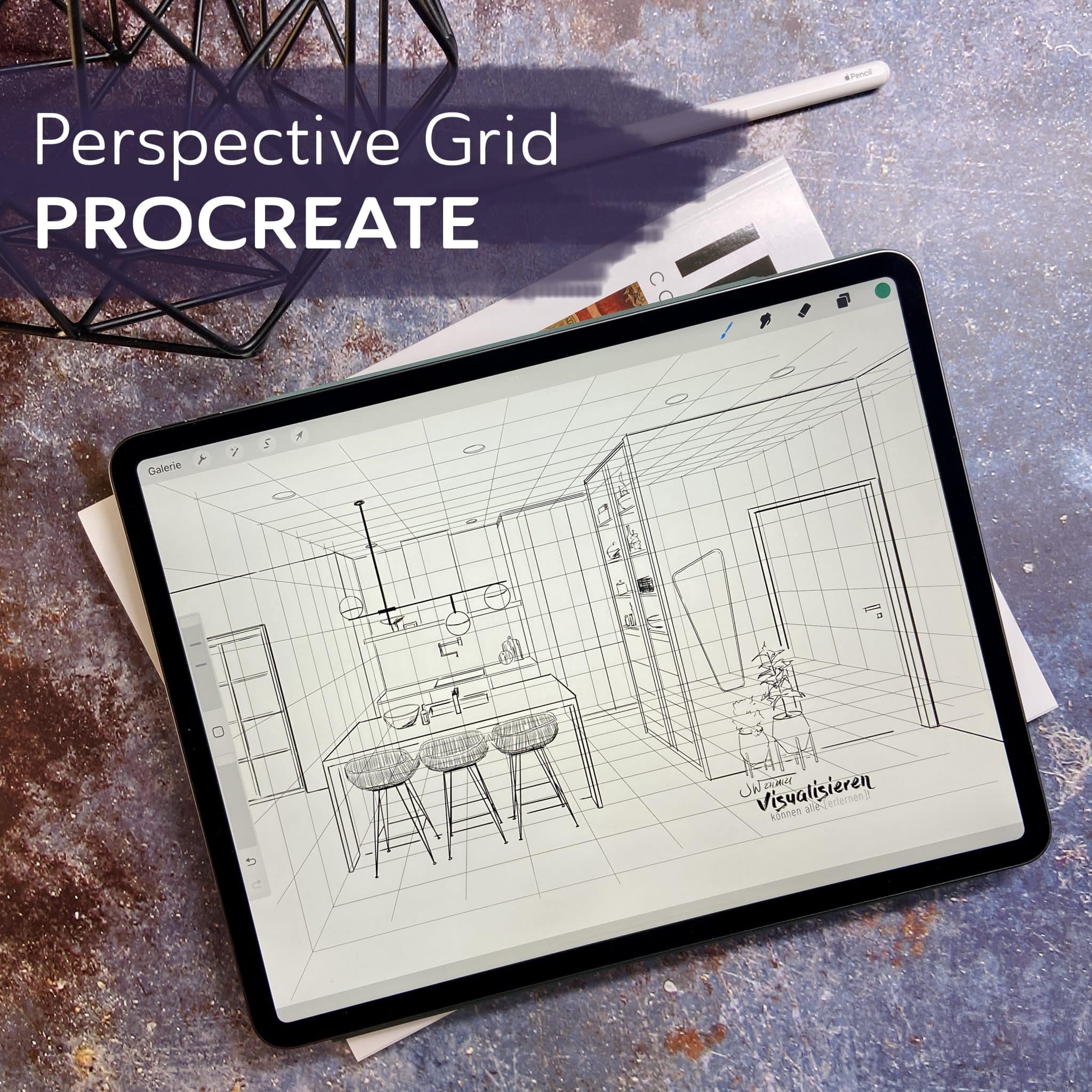 Jessis PerspectiveGridSet for Procreate Visualisieren koennen alle